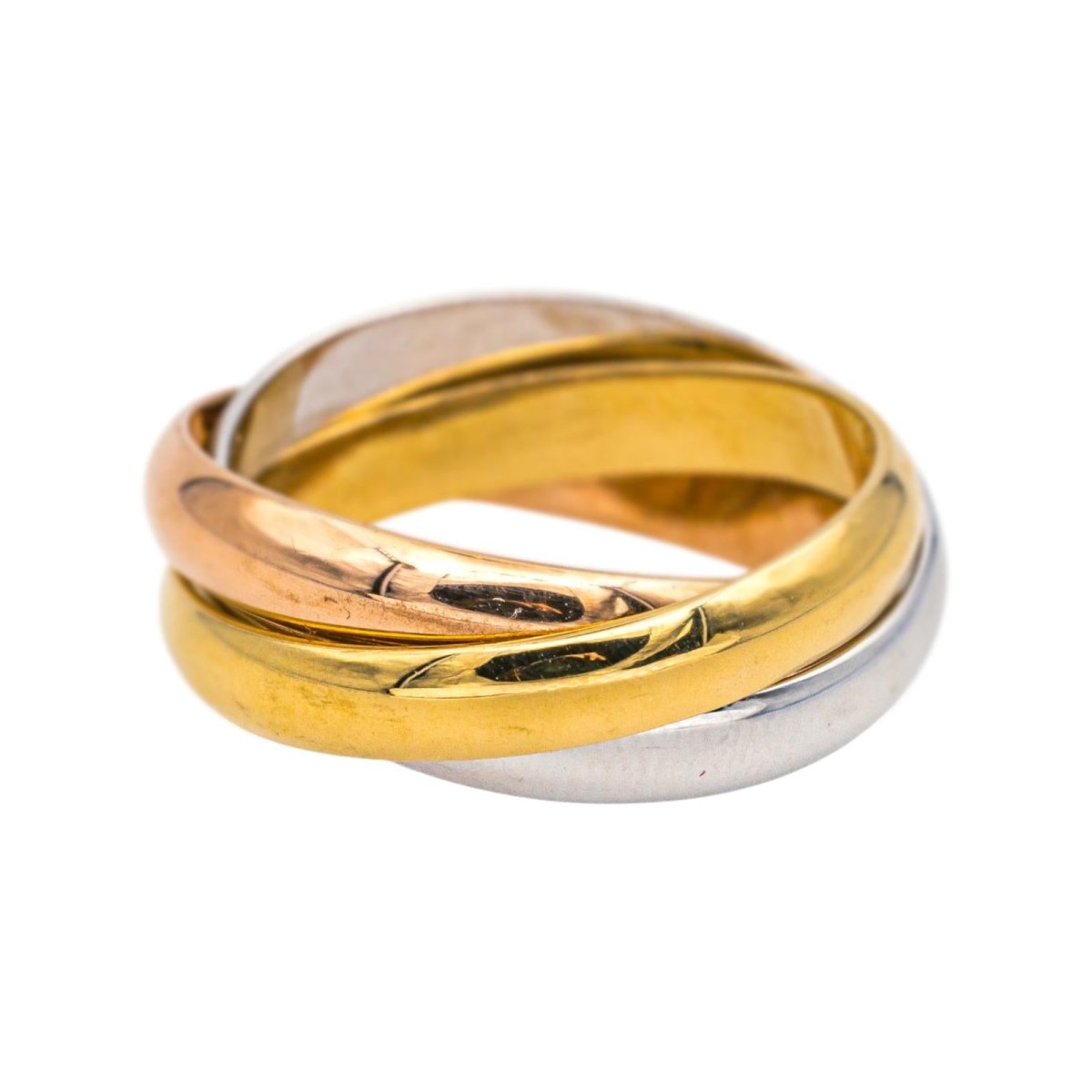 Bague Alliance CARTIER "Trinity" en or jaune, or blanc et or rose - Castafiore