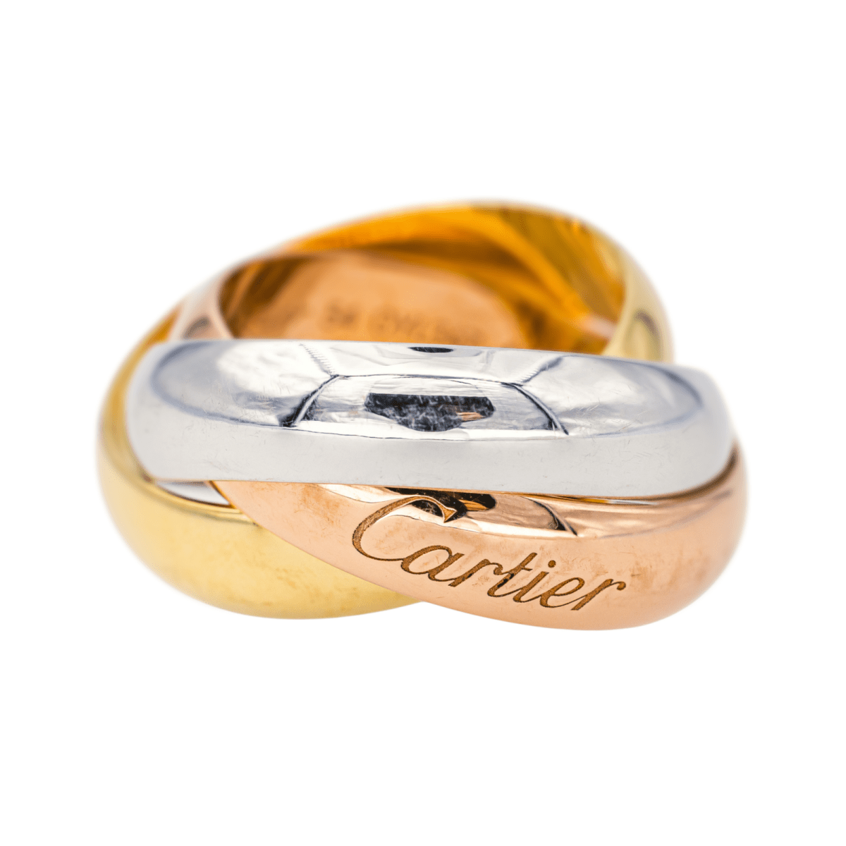 Bague Alliance CARTIER "Trinity" en or jaune, or blanc et or rose - Castafiore