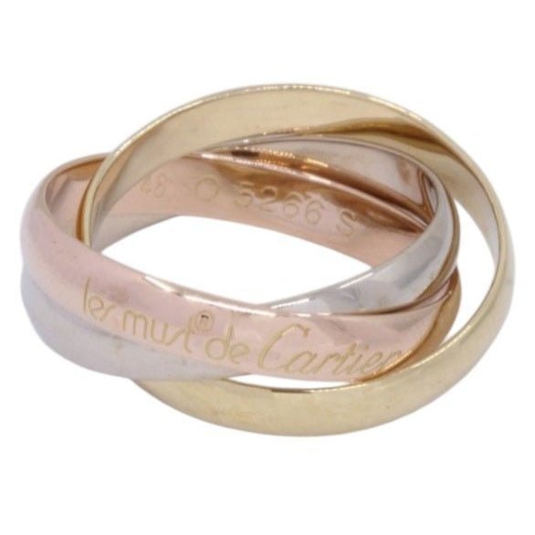 Bague Alliance CARTIER "Trinity" en or jaune, or rose et or blanc - Castafiore