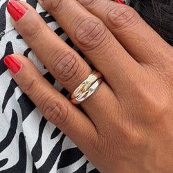 Bague Alliance CARTIER "Trinity" en or jaune, or rose et or blanc - Castafiore