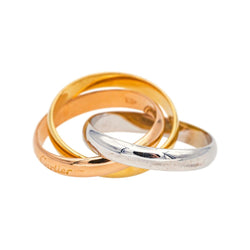 Bague Alliance CARTIER "Trinity" en or rose, or jaune et or blanc - Castafiore