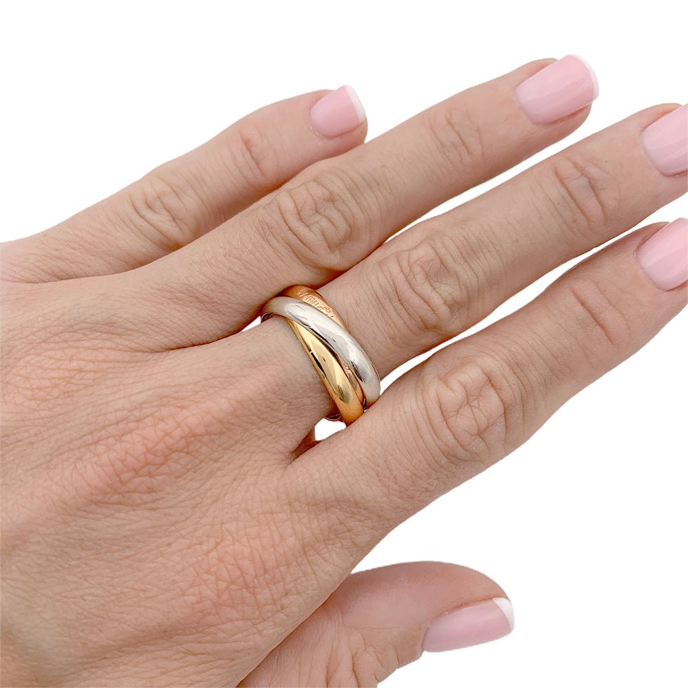 Bague Alliance CARTIER "Trinity" en trois ors - Castafiore