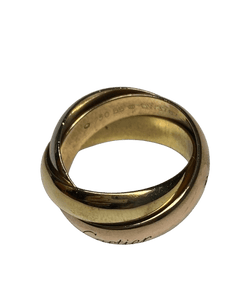 Bague Alliance CARTIER "Trinity" GM en or blanc, or jaune et or rose - Castafiore