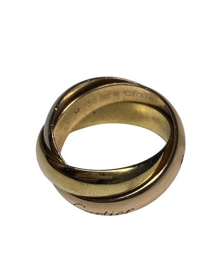 Bague Alliance CARTIER "Trinity" GM en or blanc, or jaune et or rose - Castafiore