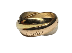 Bague Alliance CARTIER "Trinity" GM en or blanc, or jaune et or rose - Castafiore