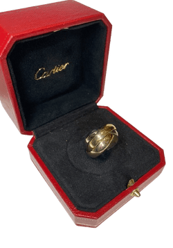 Bague Alliance CARTIER "Trinity" GM en or blanc, or jaune et or rose - Castafiore