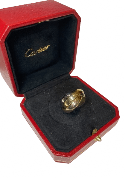 Bague Alliance CARTIER "Trinity" GM en or blanc, or jaune et or rose - Castafiore