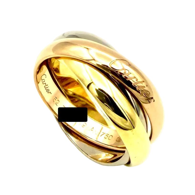 Bague Alliance CARTIER "Trinity" MM en or blanc, or jaune et or rose - Castafiore