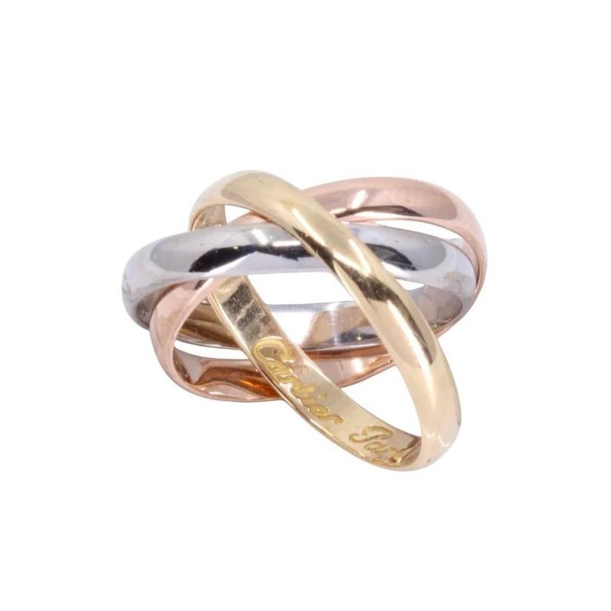 Bague Alliance CARTIER "Trinity" PM en or jaune, or blanc et or rose - Castafiore