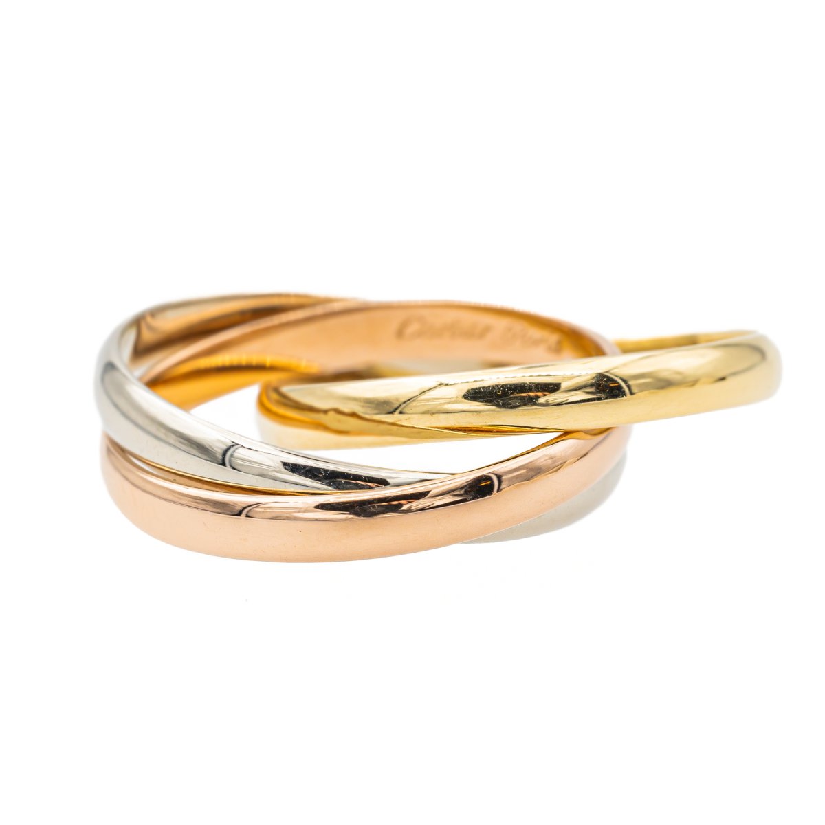 Bague Alliance CARTIER "Trinity" trois ors - Castafiore