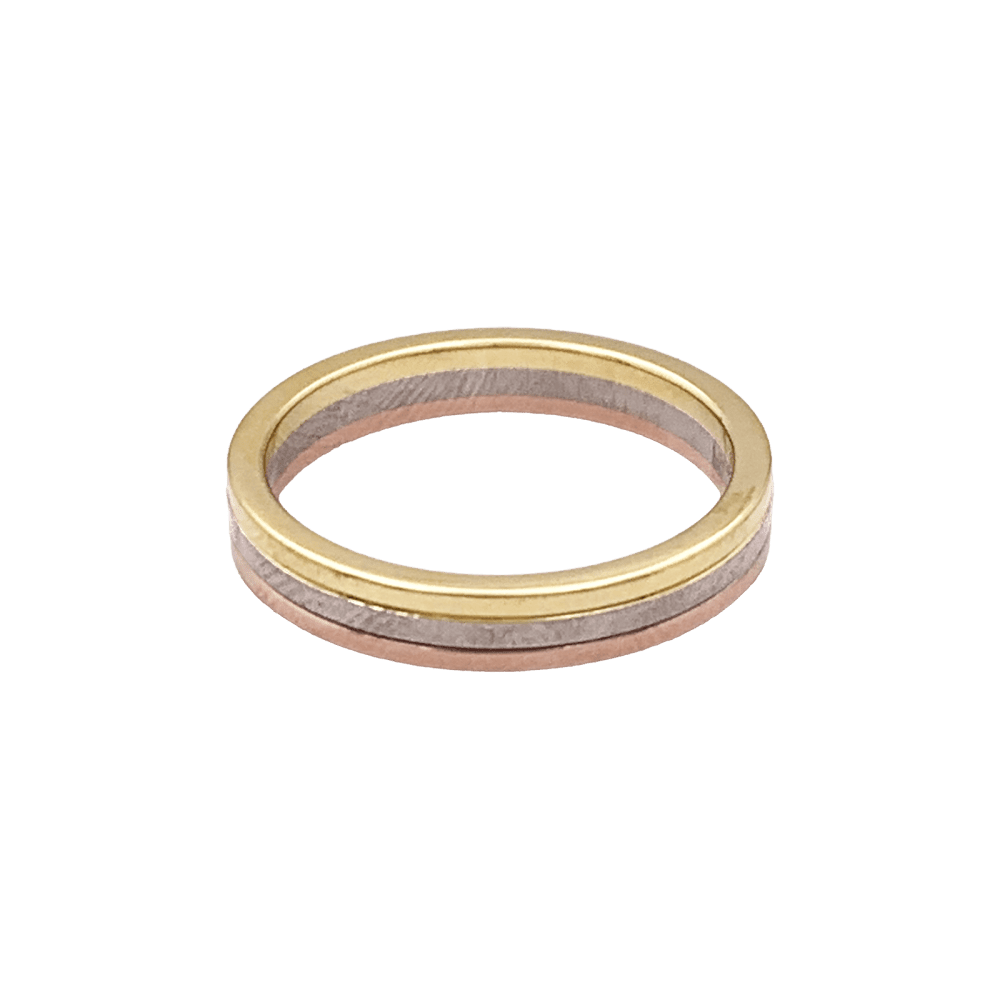 Cartier "Vendôme Louis Cartier" wedding ring, three golds.