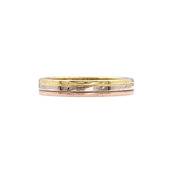 Cartier "Vendôme Louis Cartier" wedding ring, three golds.