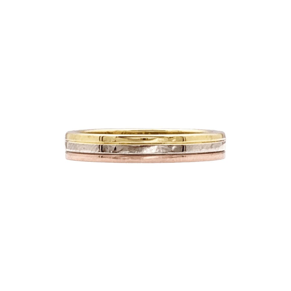 Cartier "Vendôme Louis Cartier" wedding ring, three golds.