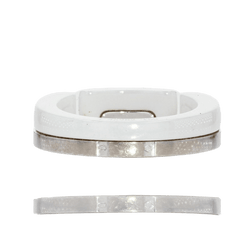 Bague Alliance CHANEL "Ultra" en or blanc, céramique et diamants - Castafiore