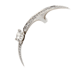 Bague Alliance CHANEL "Ultra" en or blanc, céramique et diamants - Castafiore