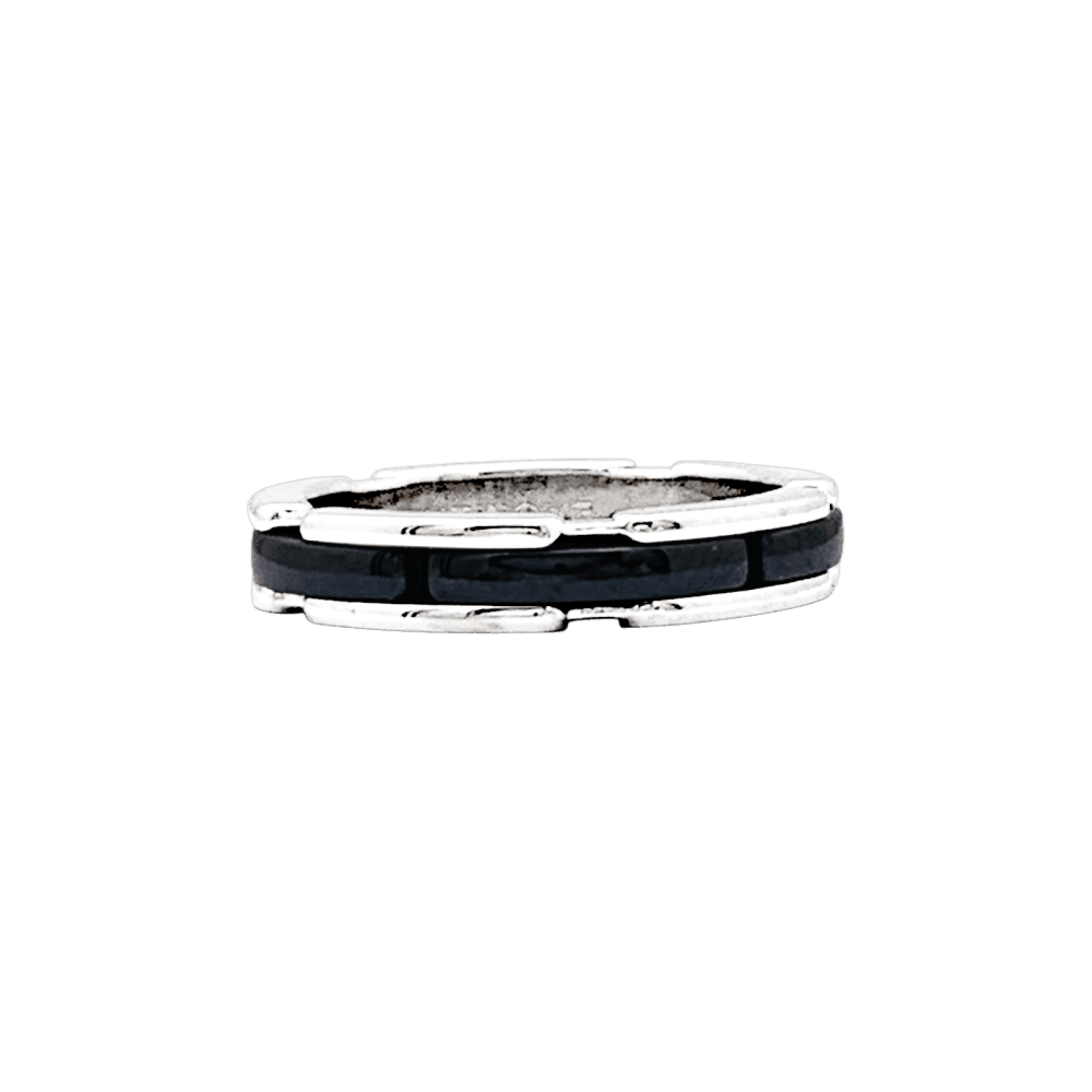 Bague Alliance CHANEL "Ultra" en or blanc et céramique - Castafiore