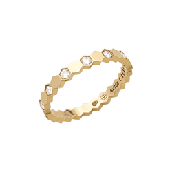 Bague Alliance CHAUMET "Bee" en or rose et diamants - Castafiore