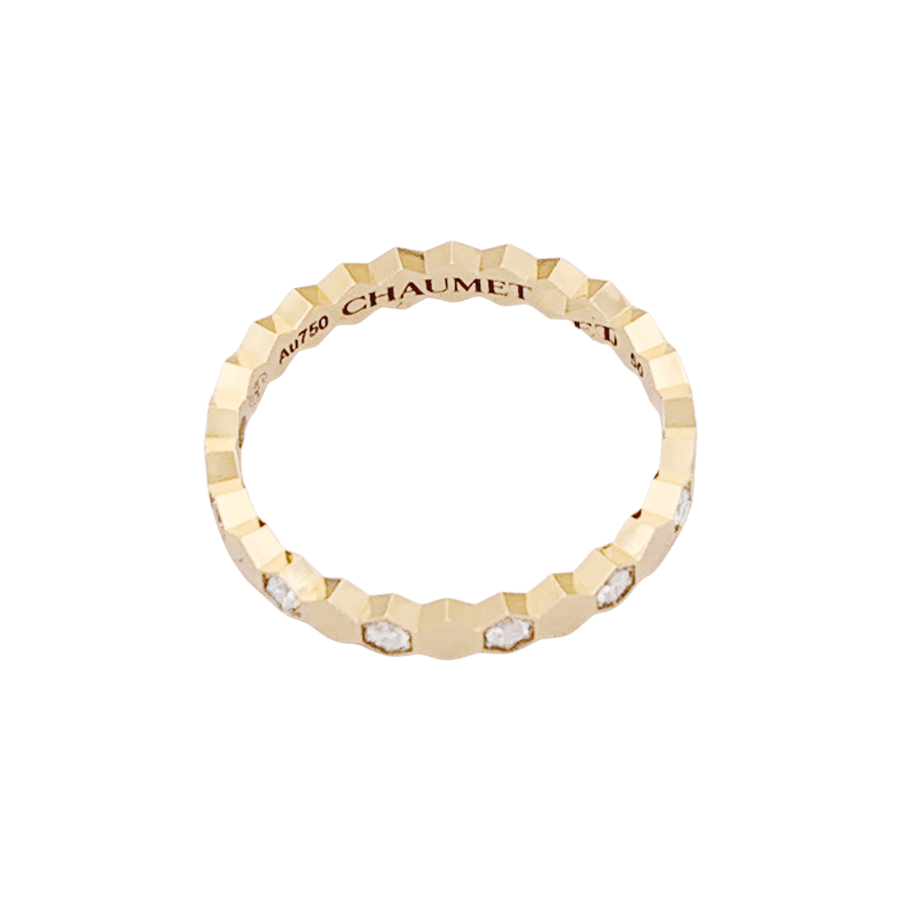 Bague Alliance CHAUMET "Bee" en or rose et diamants - Castafiore