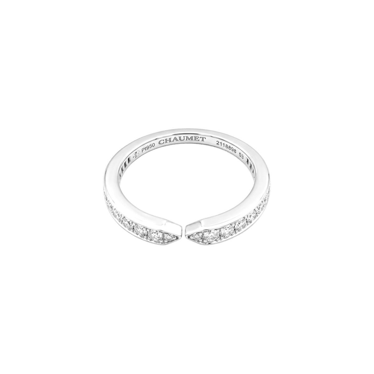 Bague Alliance CHAUMET "Triomphe" en platine et diamants - Castafiore