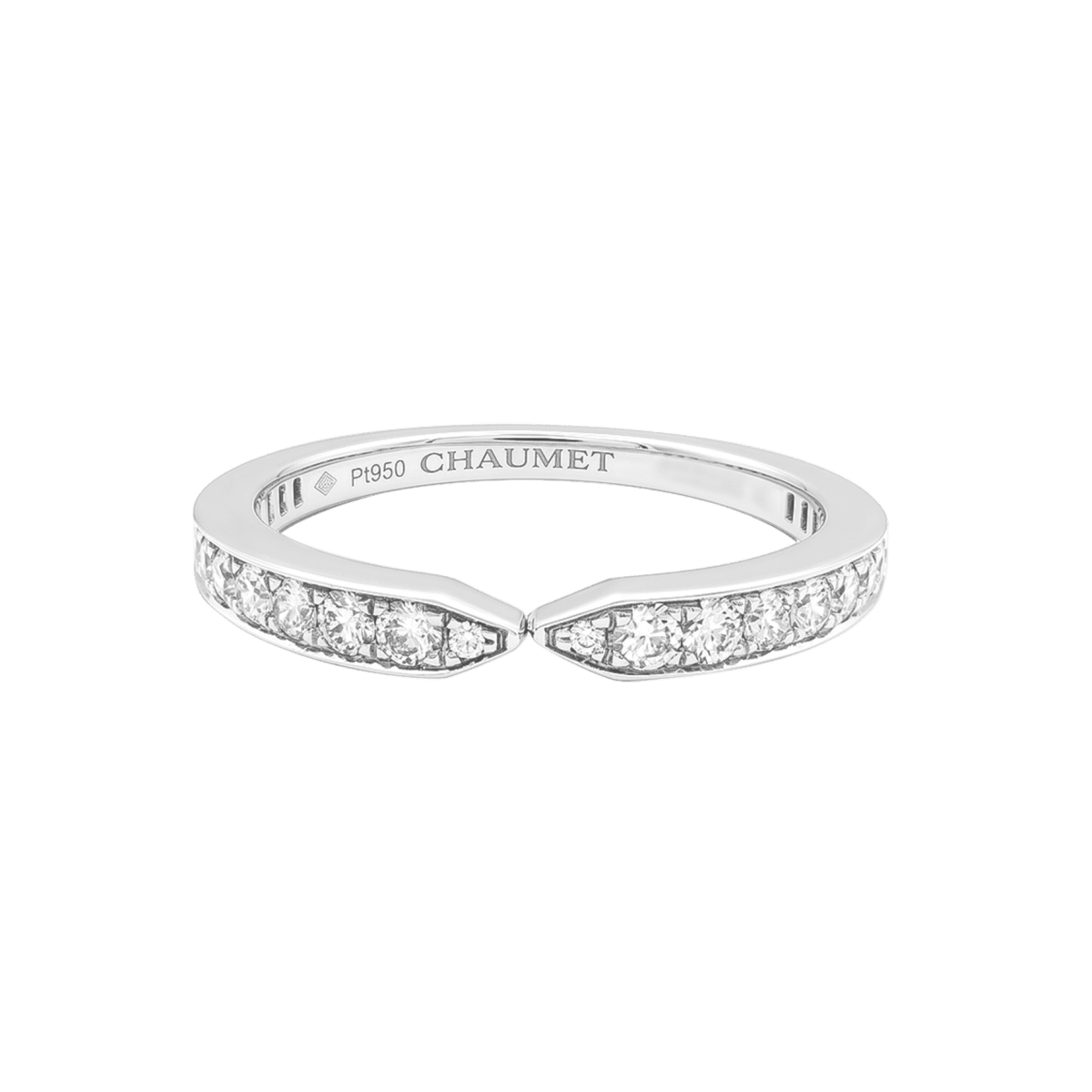 Bague Alliance CHAUMET "Triomphe" en platine et diamants - Castafiore