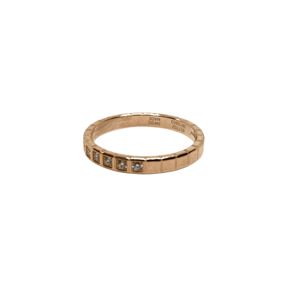 Bague Alliance CHOPARD "Ice Cube" en or rose et diamants - Castafiore