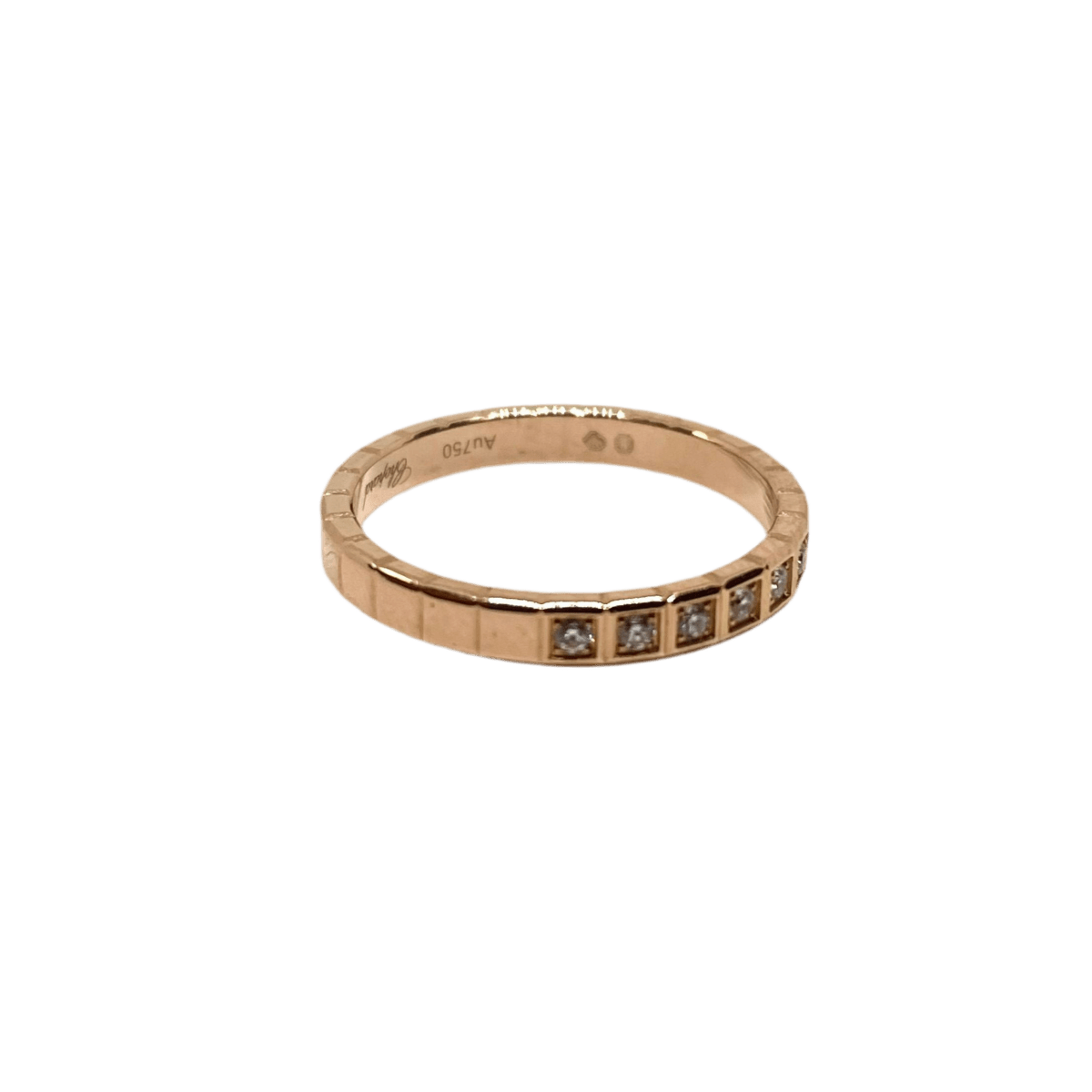Bague Alliance CHOPARD "Ice Cube" en or rose et diamants - Castafiore