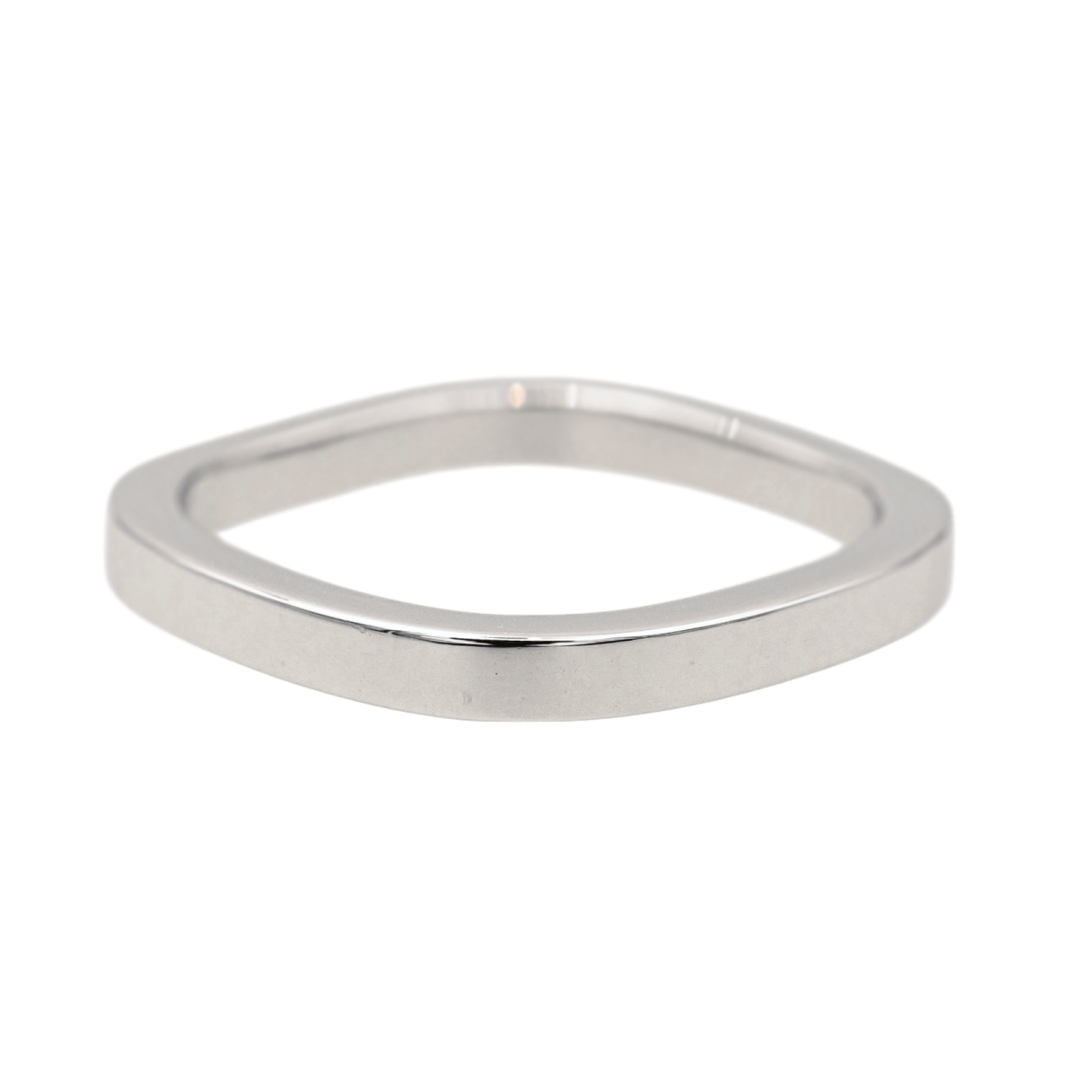 Bague Alliance DINH VAN "Alliance Carré" en or blanc - Castafiore