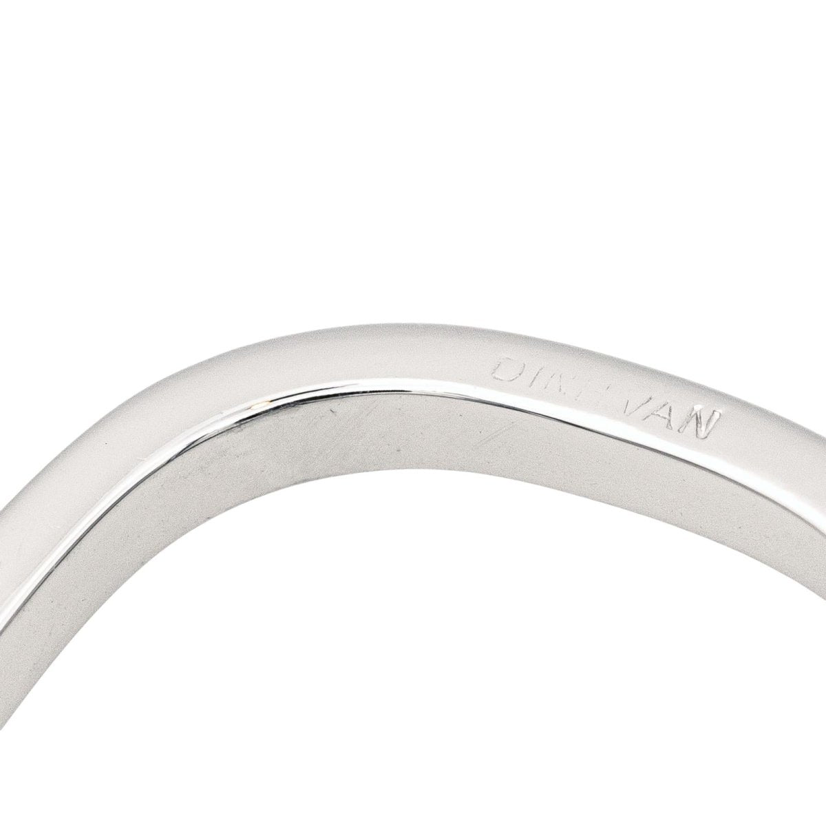 Bague Alliance DINH VAN "Alliance Carré" en or blanc - Castafiore