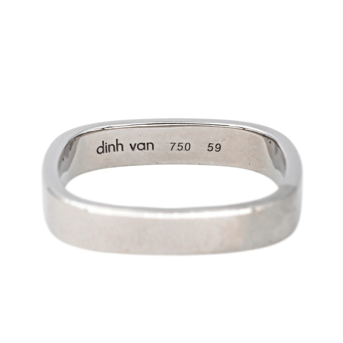 Bague Alliance DINH VAN "Alliance Carrée" en or blanc - Castafiore