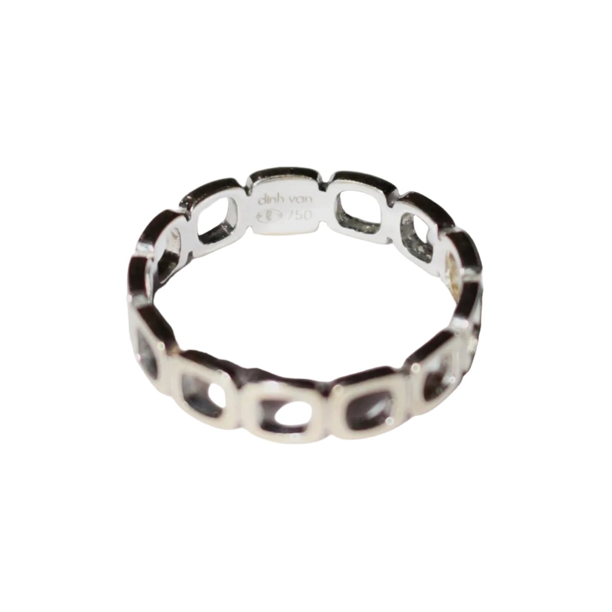 Bague Alliance DINH VAN "Impression Domino" en or blanc et diamants - Castafiore
