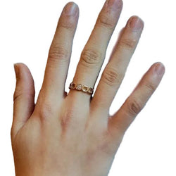 Bague Alliance DINH VAN "Impression Domino" en or blanc et diamants - Castafiore