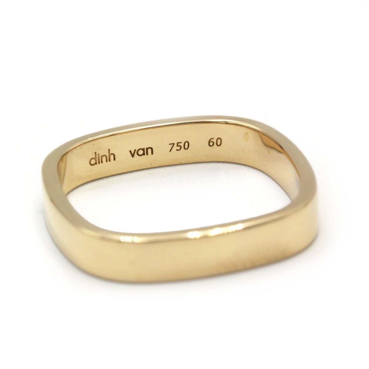 Bague Alliance DINH VAN "La Carrée" en or jaune - Castafiore