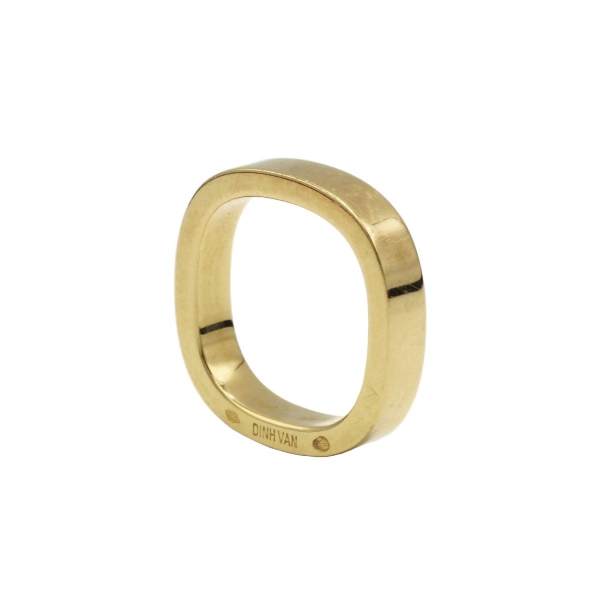 Bague Alliance DINH VAN "La carrée" en or jaune - Castafiore