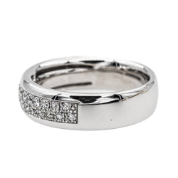 Bague Alliance en Or blanc et Diamant - Castafiore