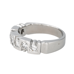 Bague Alliance en or blanc et diamants - Castafiore