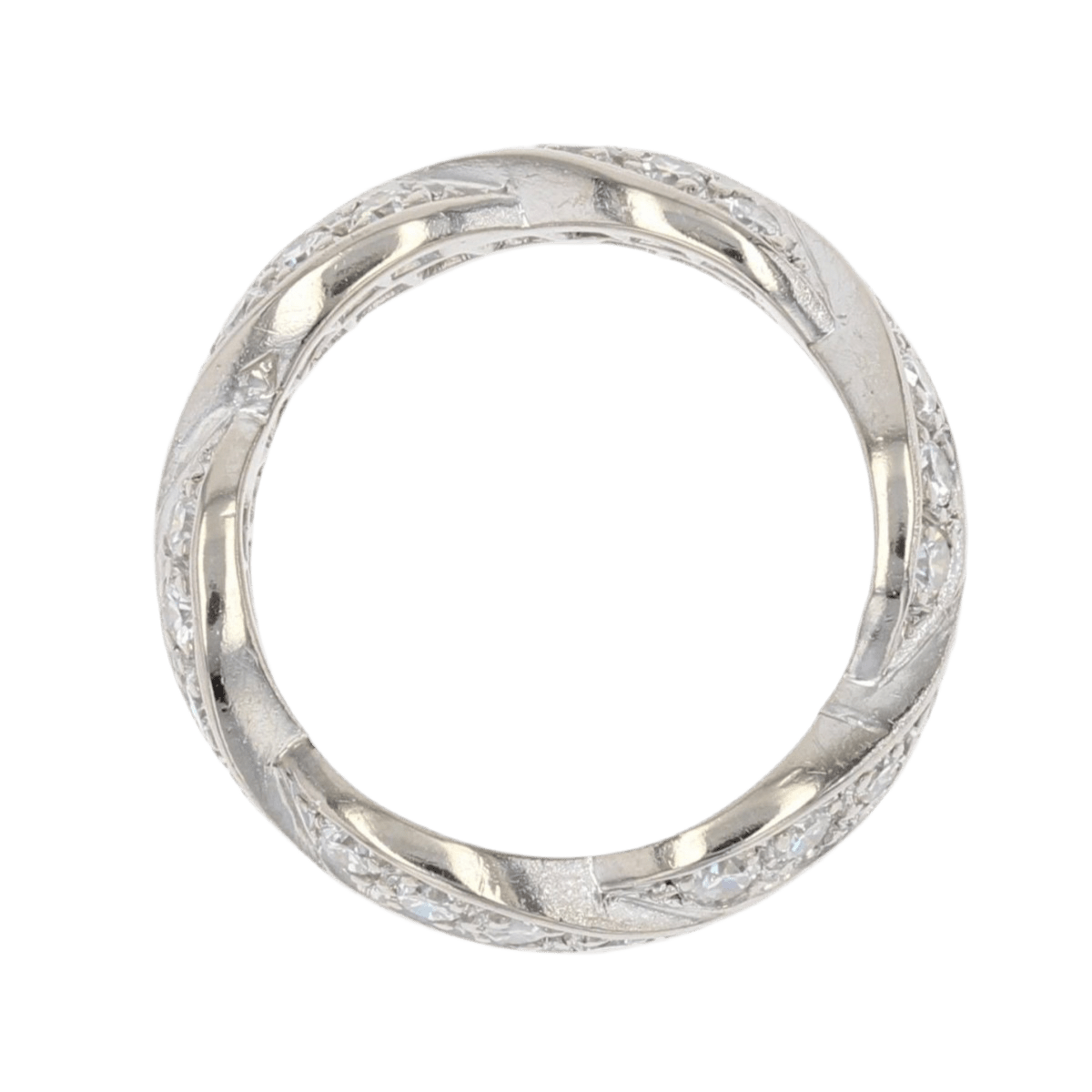 Bague Alliance en or blanc et diamants - Castafiore