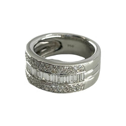 Bague Alliance en or blanc et diamants - Castafiore