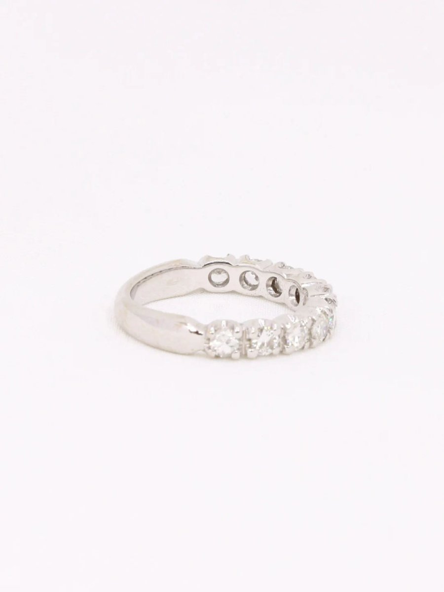 Bague Alliance en or blanc et diamants - Castafiore