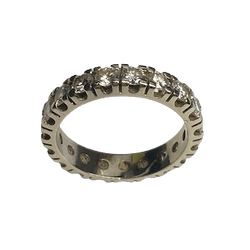 Bague Alliance en or blanc et diamants - Castafiore