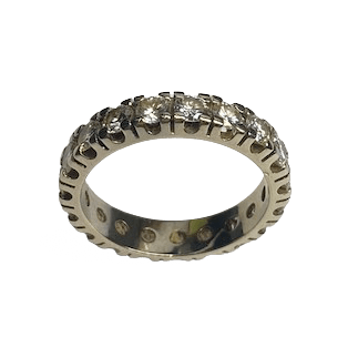 Bague Alliance en or blanc et diamants - Castafiore