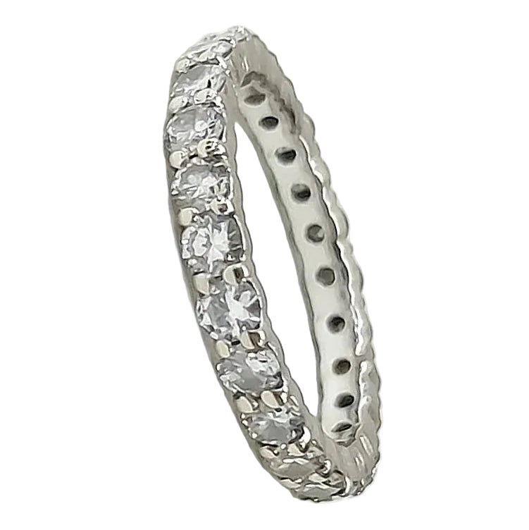 Bague Alliance en or blanc et diamants - Castafiore