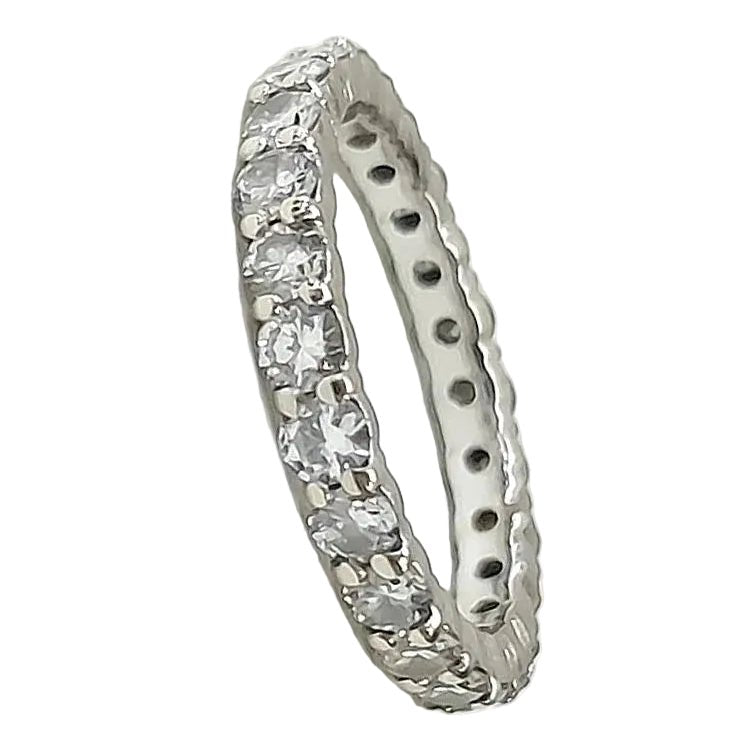 Bague Alliance en or blanc et diamants - Castafiore