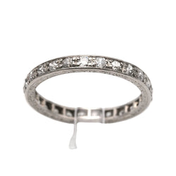 Bague Alliance en or blanc et diamants - Castafiore