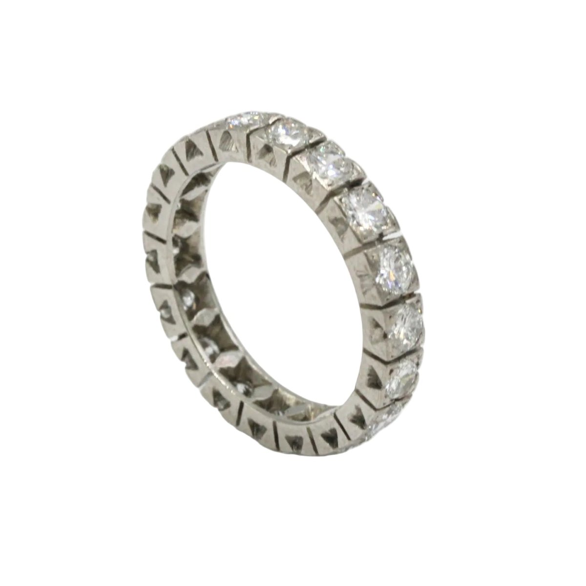 Bague Alliance en or blanc et diamants - Castafiore