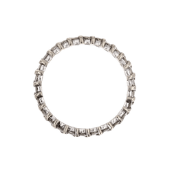 Bague Alliance en or blanc et diamants - Castafiore