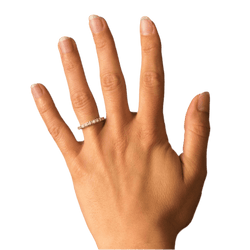 Bague Alliance en or blanc et diamants - Castafiore