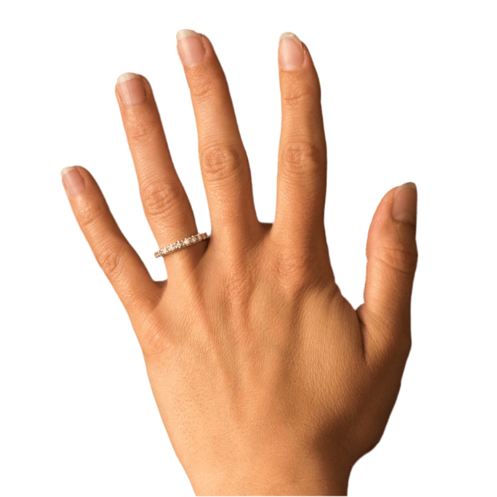 Bague Alliance en or blanc et diamants - Castafiore