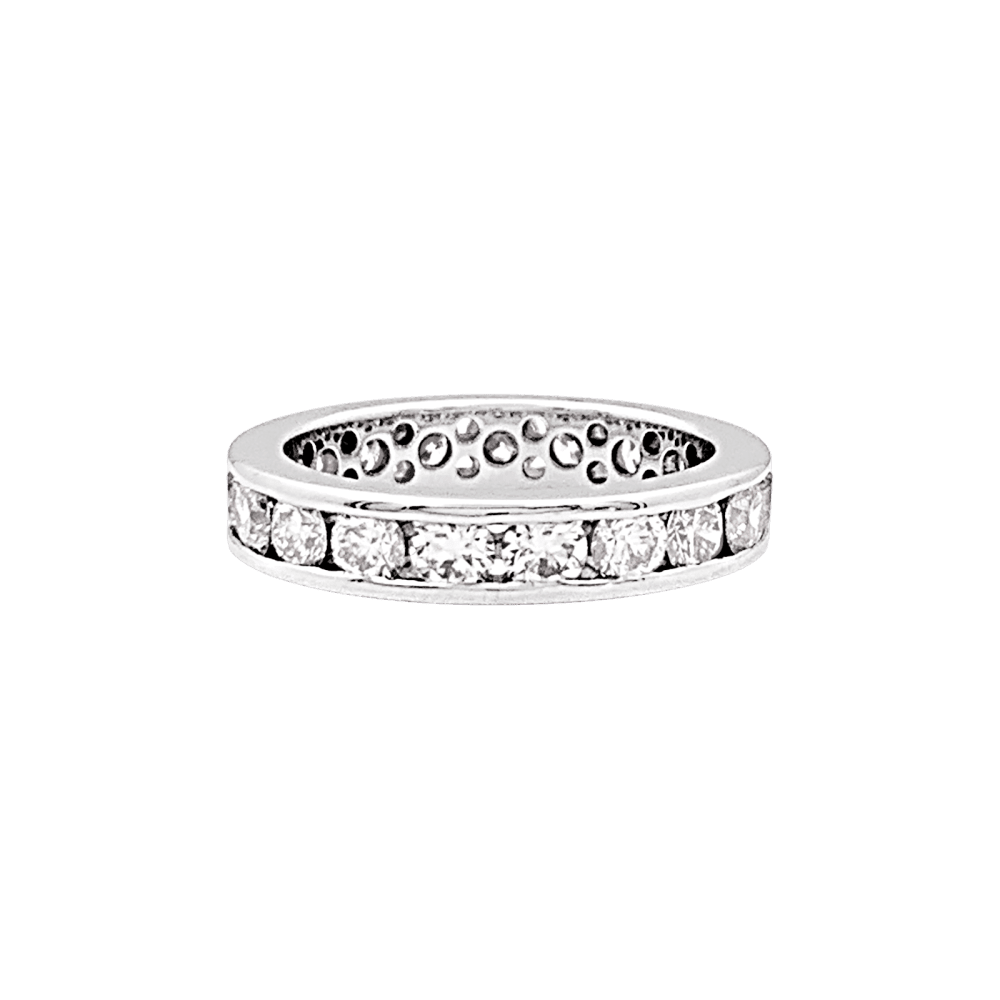 Bague Alliance en or blanc et diamants - Castafiore