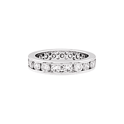 Bague Alliance en or blanc et diamants - Castafiore