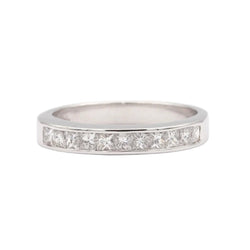 Bague Alliance en or blanc et diamants - Castafiore